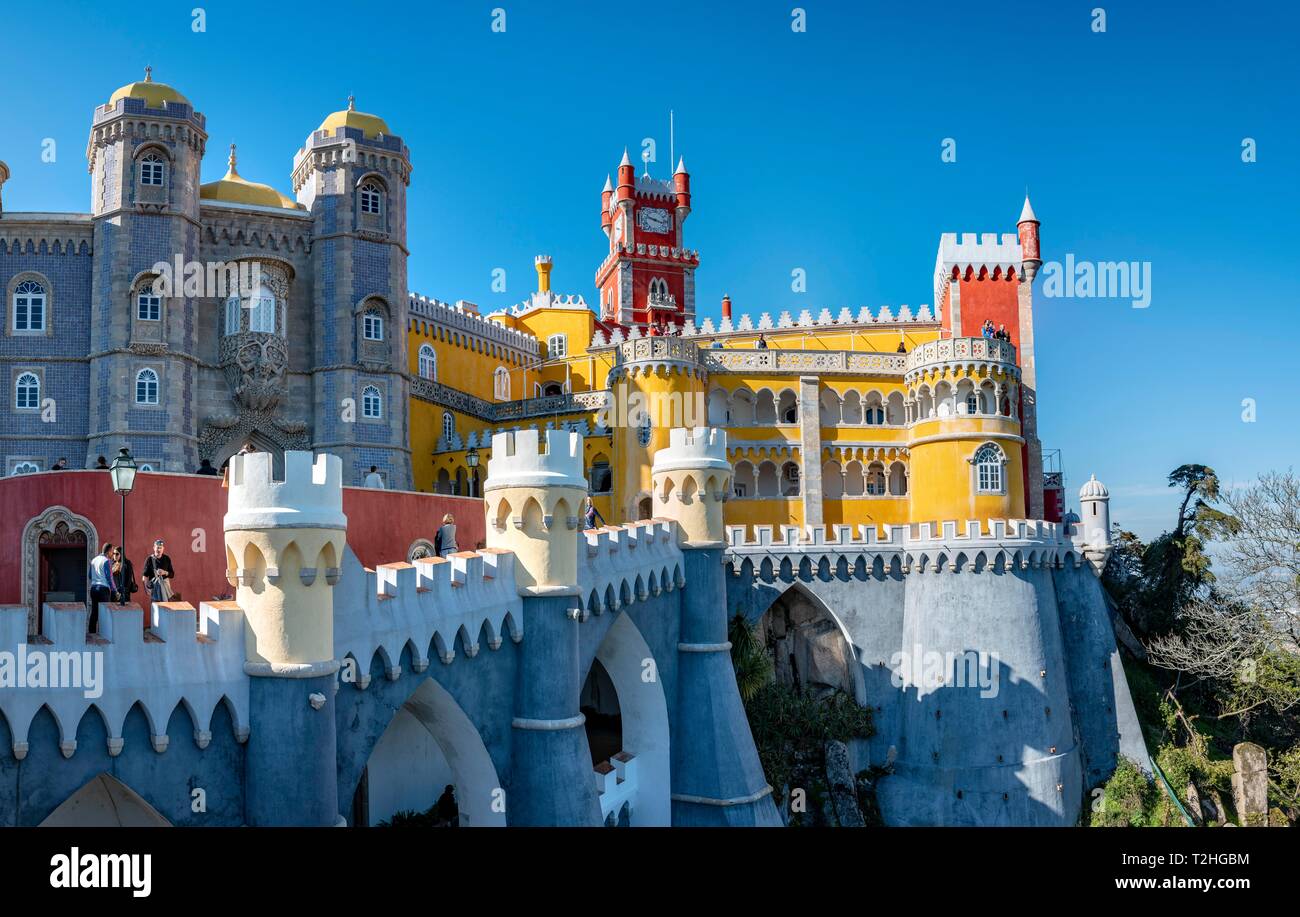 Il palazzo nazionale Pena, il paesaggio culturale di Sintra, Sintra, Portogallo Foto Stock