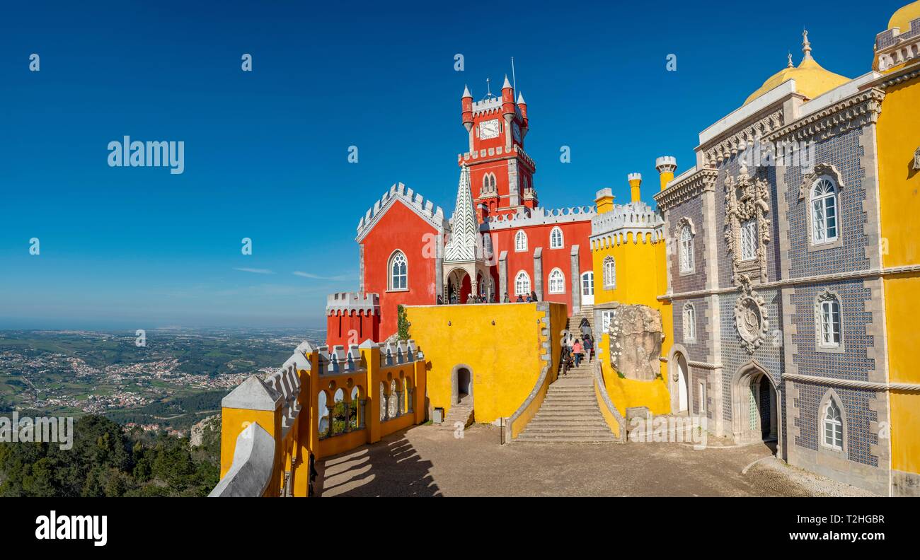 Il palazzo nazionale Pena, il paesaggio culturale di Sintra, Sintra, Portogallo Foto Stock