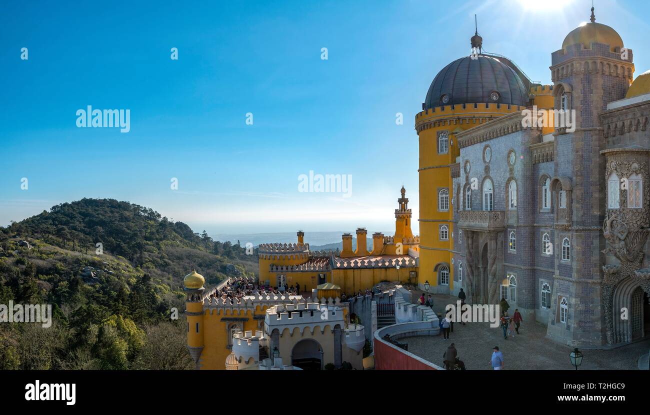 Il palazzo nazionale Pena, il paesaggio culturale di Sintra, Sintra, Portogallo Foto Stock