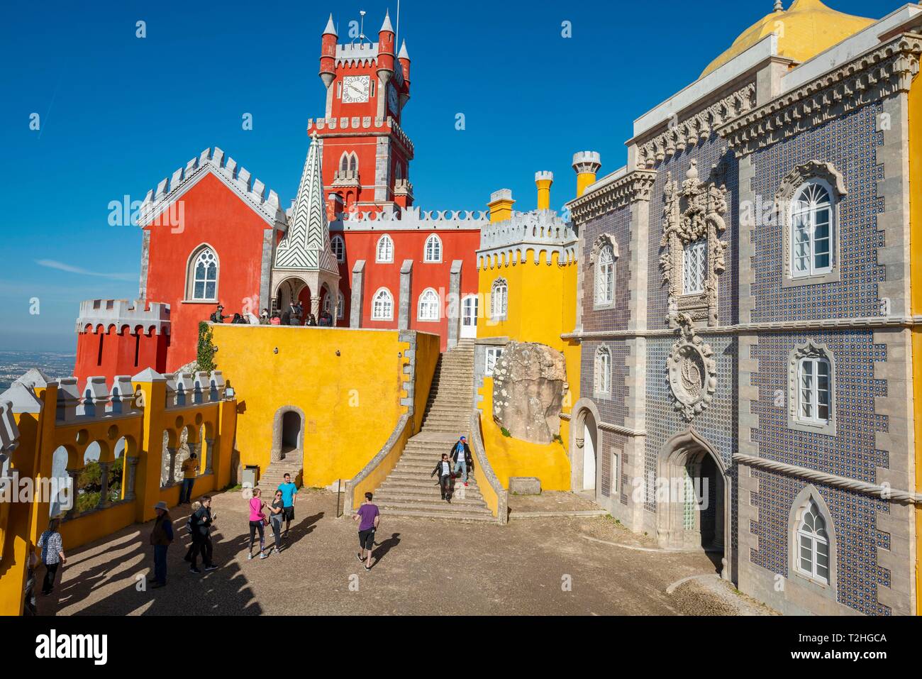 Il palazzo nazionale Pena, il paesaggio culturale di Sintra, Sintra, Portogallo Foto Stock