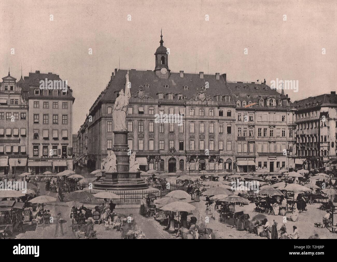 La Altmarkt Dresden Foto Stock