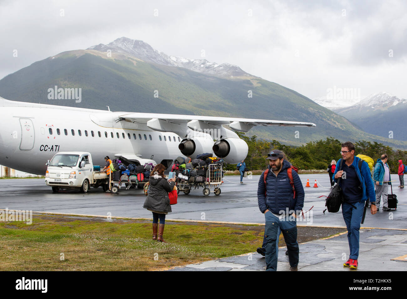 Puerto Williams aeroporto, la più meridionale città del mondo, Cile Foto  stock - Alamy