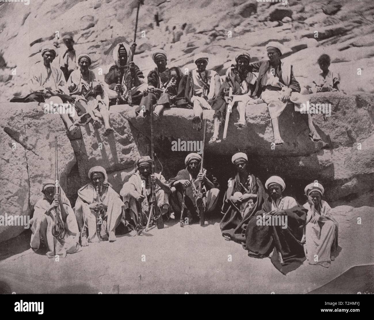 Tipi Moabiton - Beduini armati Foto Stock