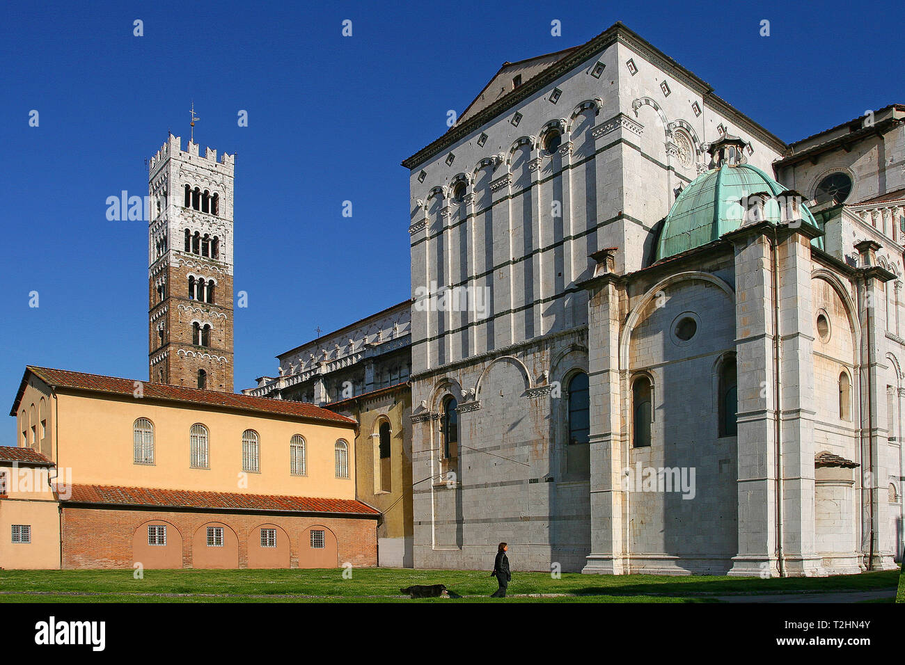 La Cattedrale di San Martino, Lucca, Toscana, Italia, Europa Foto Stock