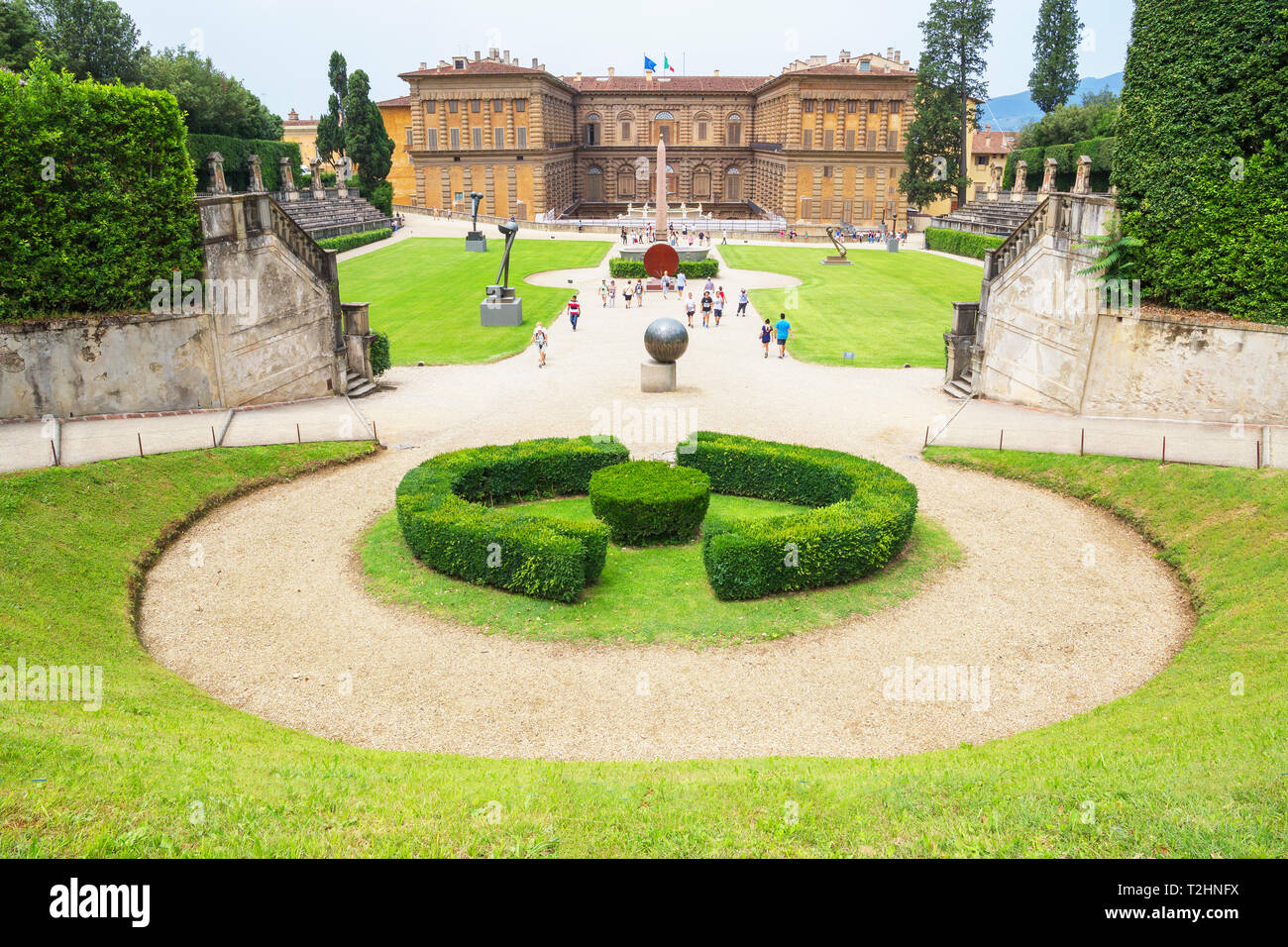 Palazzo Pitti e il giardino, Firenze, Toscana, Italia, Europa Foto Stock