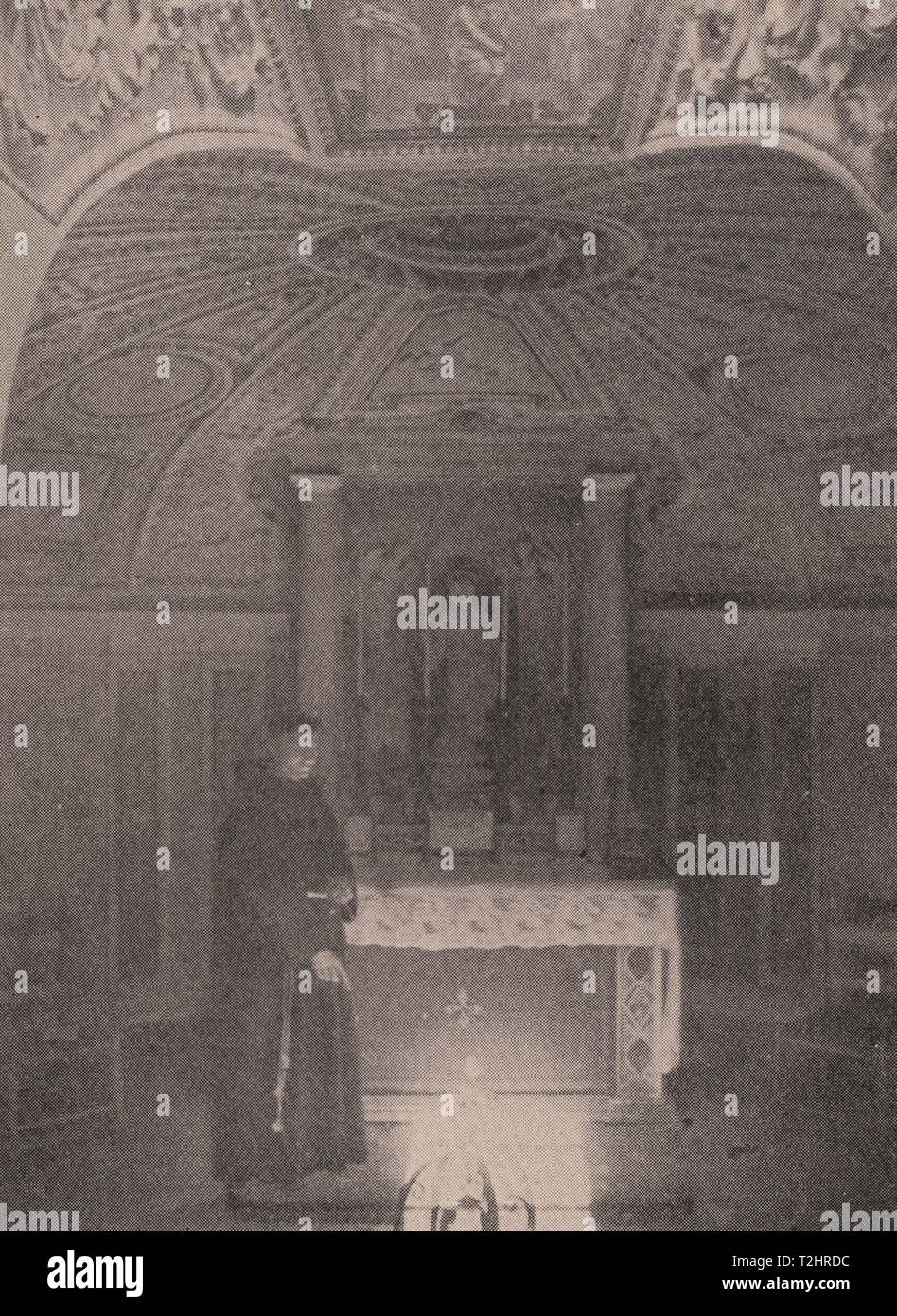 Interno della cappella sul luogo dove San Pietro fu crocifisso Foto Stock
