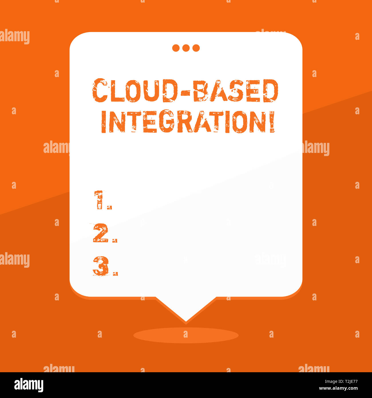 La grafia la scrittura di testo basata su cloud di integrazione. Foto concettuale di strumenti e tecnologie che collega le applicazioni dello spazio vuoto bianco palloncino del parlato Foto Stock