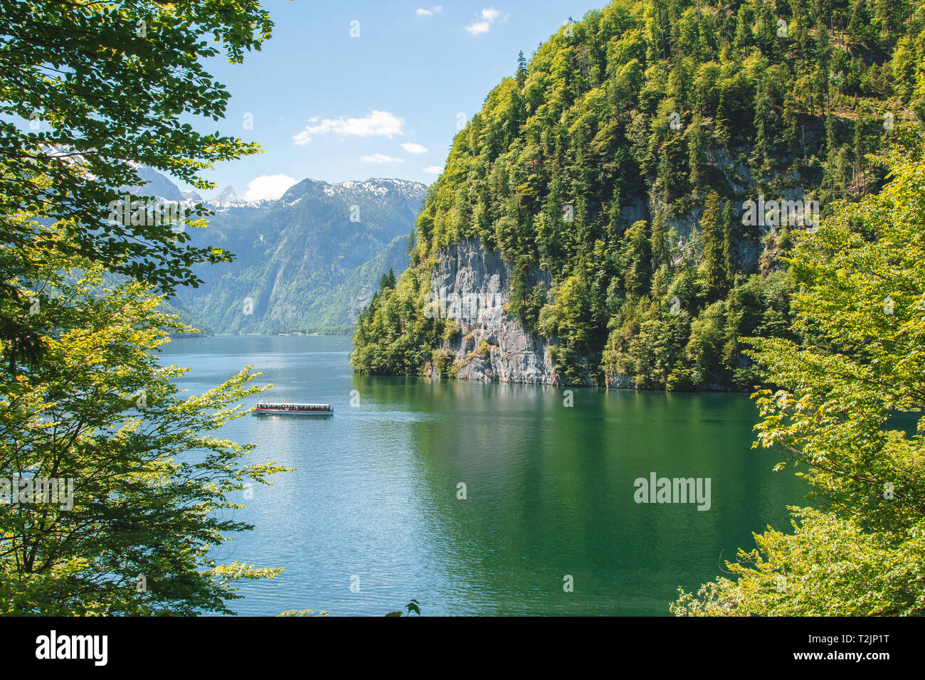 Barca sul Lago Foto Stock