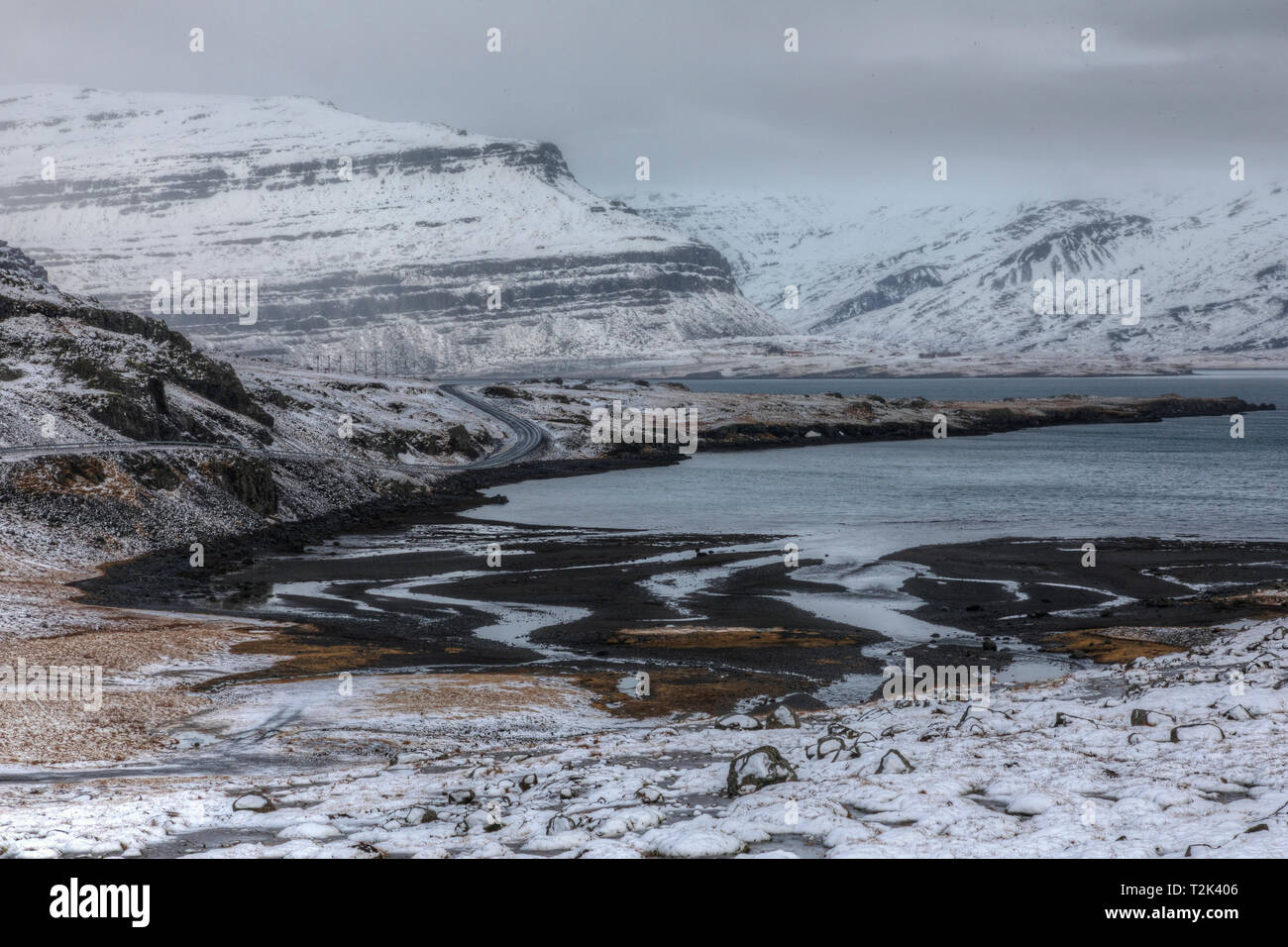 L'Islanda, Djupivogur, Berufjodur, Europa Foto Stock