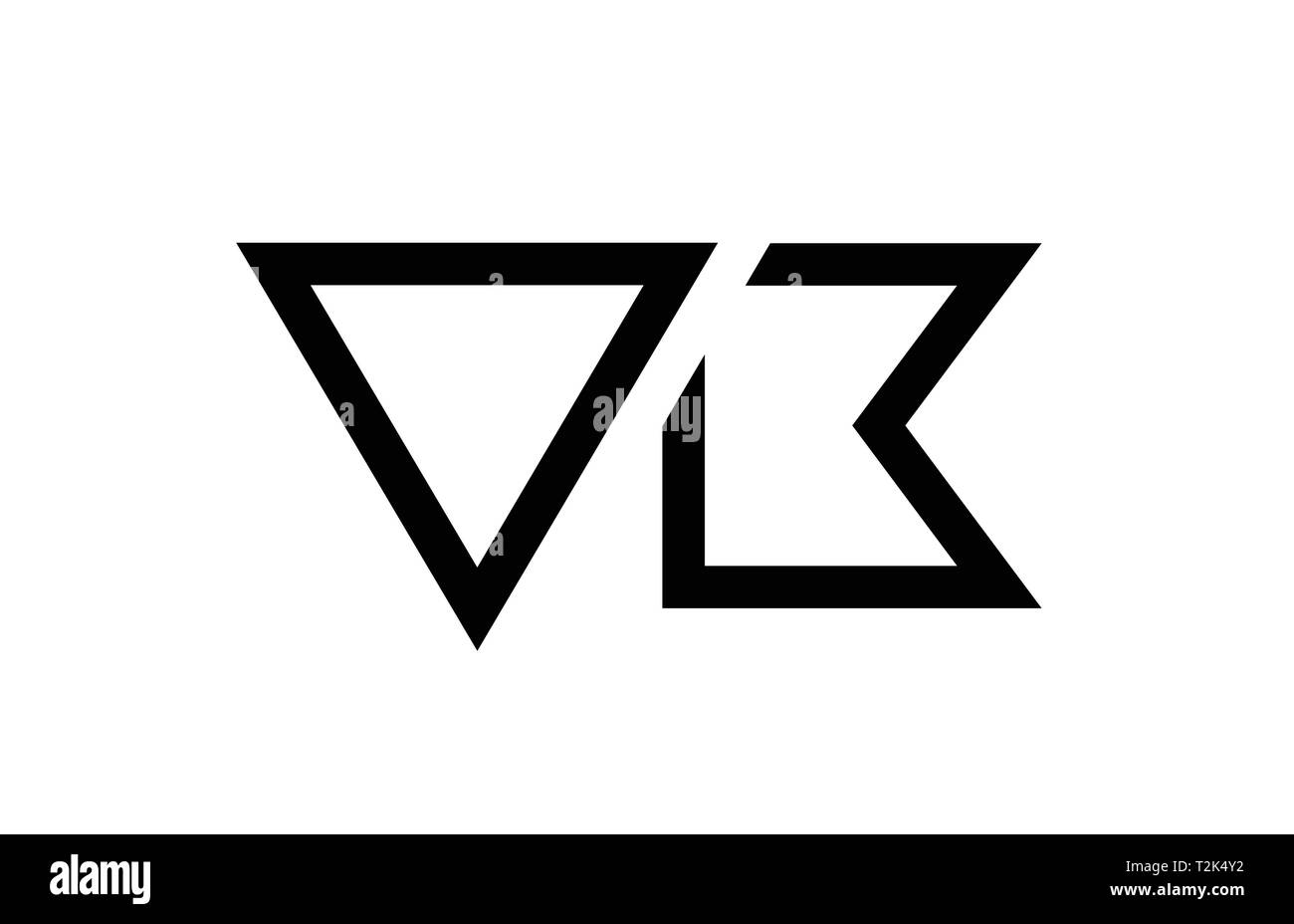 Bianco e nero lettera alfabeto combinazione di logo vk v k design adatto per una società o business Illustrazione Vettoriale