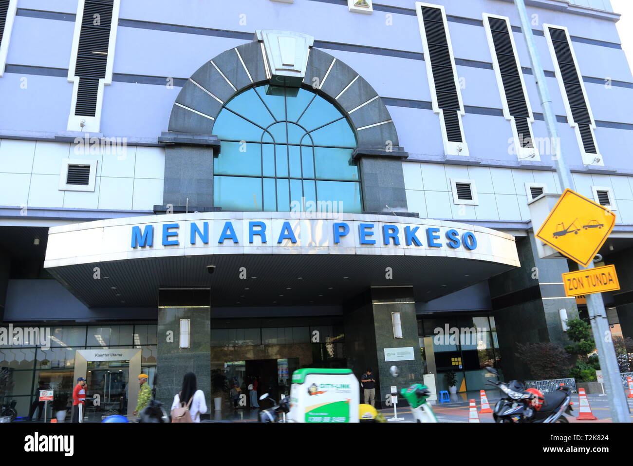 Menara Perkeso, sede dell'Organizzazione della sicurezza sociale a Kuala Lumpur Malaysia Foto Stock