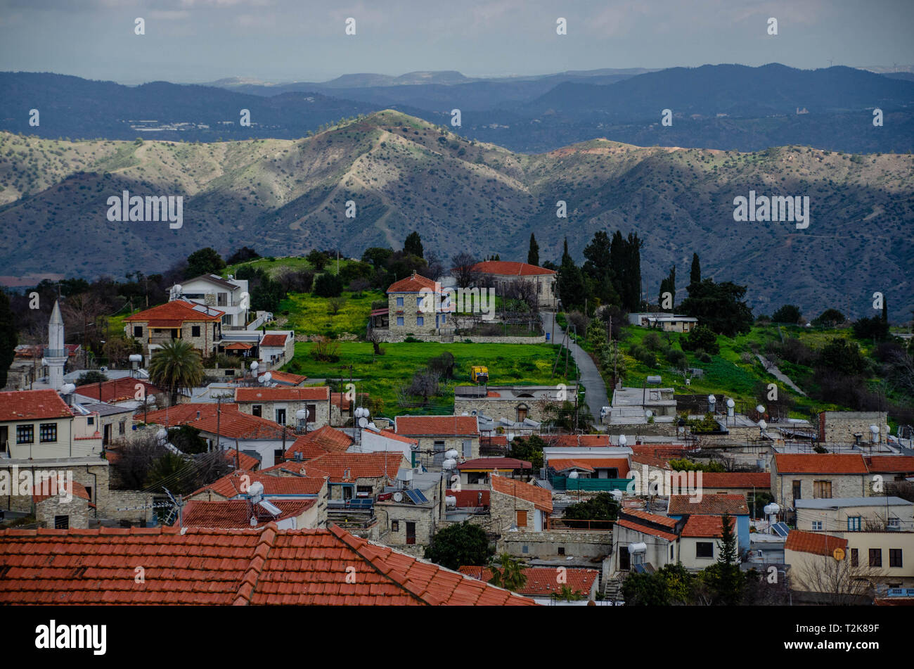 Febbraio 2019. Cipro. Kato LEfkara vista. Foto Stock