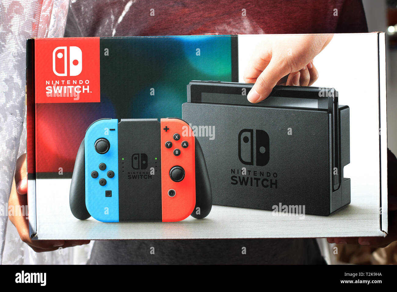 Interruttore Nintendo games console Foto Stock