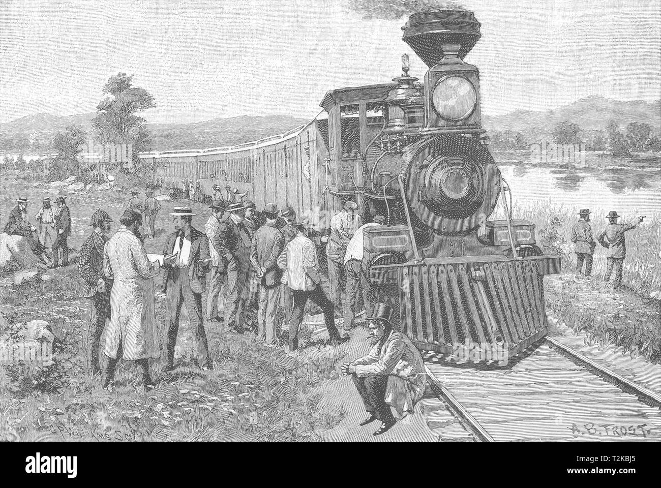 Del Pacifico del Nord Ovest. Rampa. Un guasto sulla linea 1891 antica stampa Foto Stock