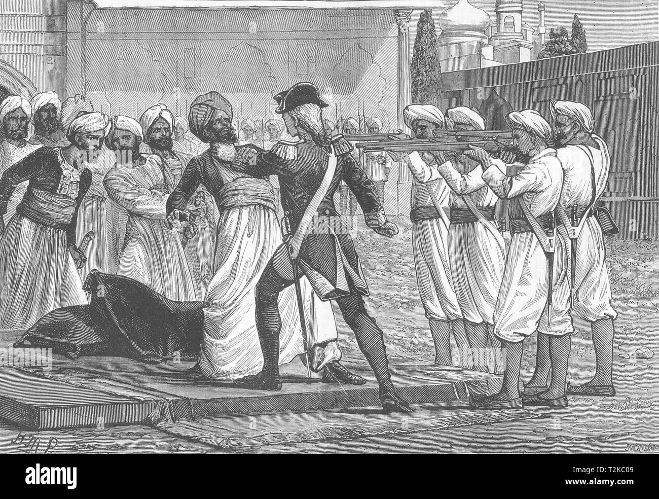 INDIA. Il tenente Flint sta andando di audacia c1880 antica immagine di stampa Foto Stock