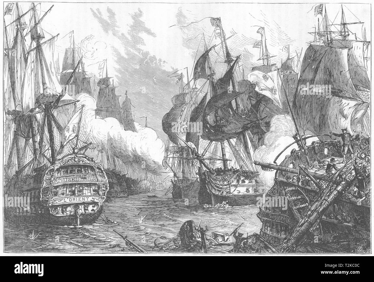Lo SRI LANKA. Sea-Fight off Trincomalee c1880 antica vintage delle immagini di stampa Foto Stock