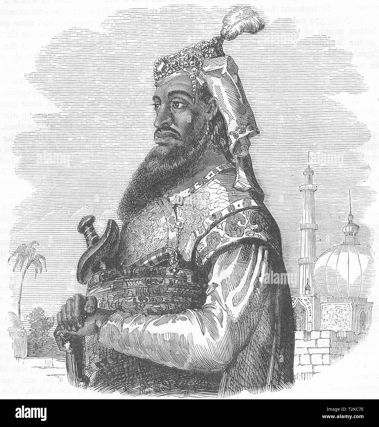 INDIA. Ritratto di Nana Sahib c1880 antica vintage delle immagini di stampa Foto Stock