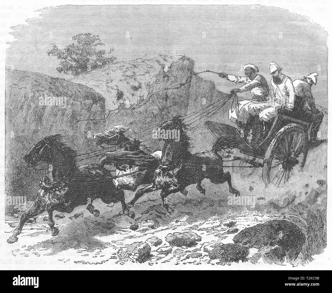 INDIA. Un indiano email carrello c1880 antica vintage delle immagini di stampa Foto Stock