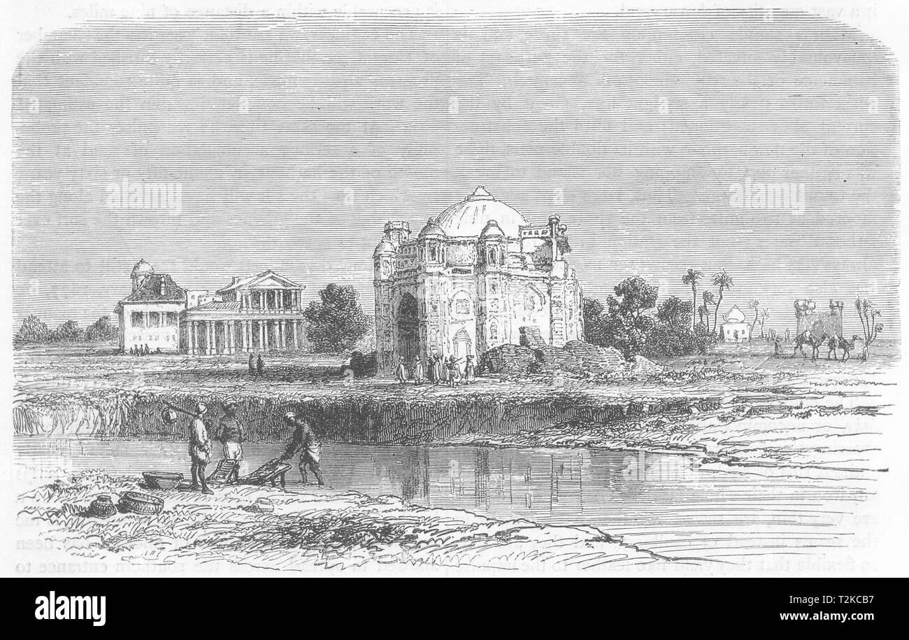 Il pakistan. Vista della chiesa inglese, Lahore c1880 antica immagine di stampa Foto Stock