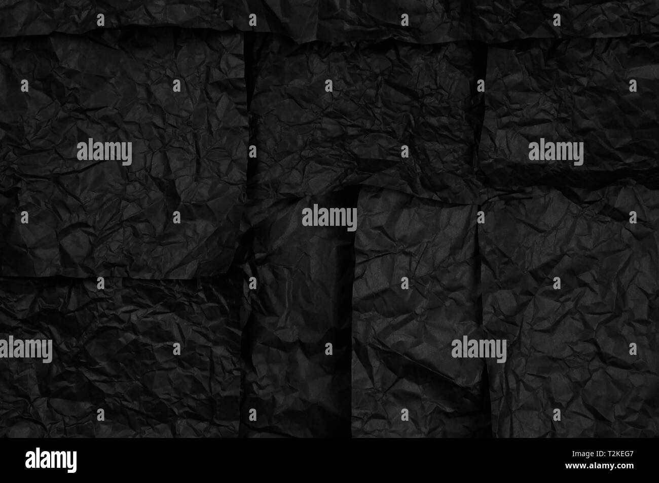 Carta minimalista texture di sfondo, nero su nero Foto Stock
