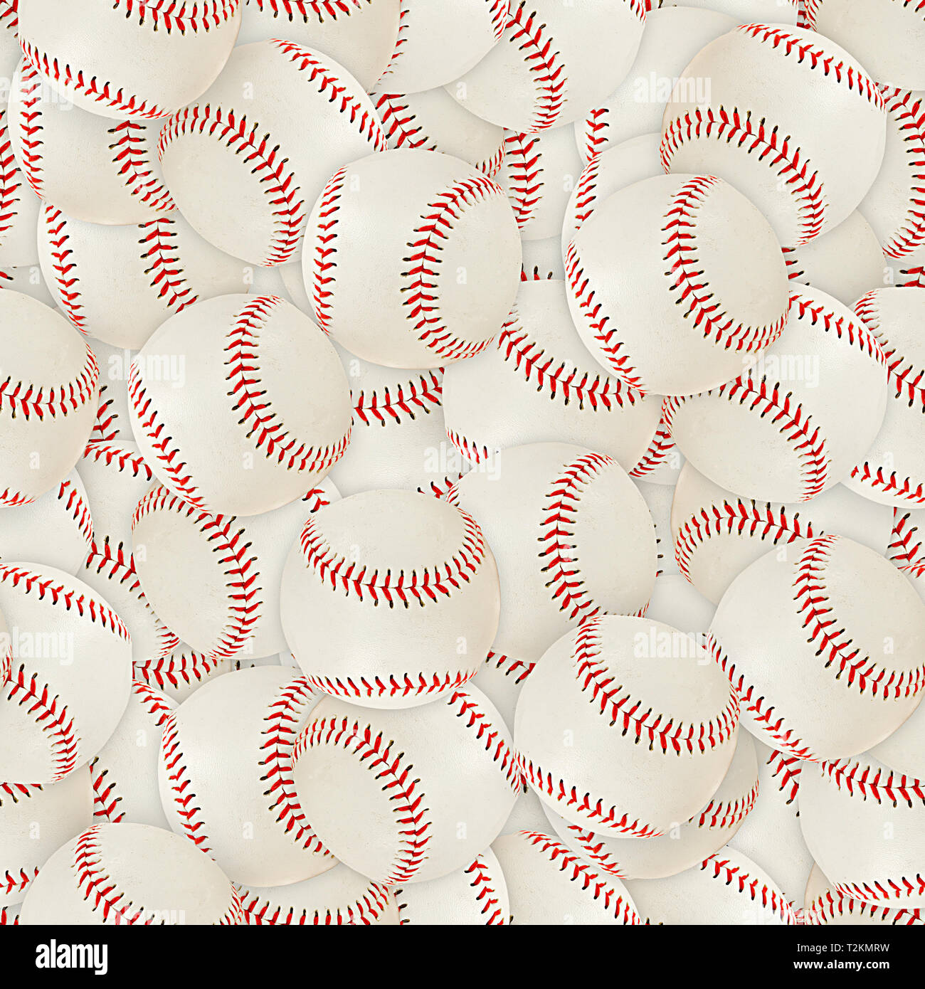 Baseballs Texture Seamless Tile Foto Stock
