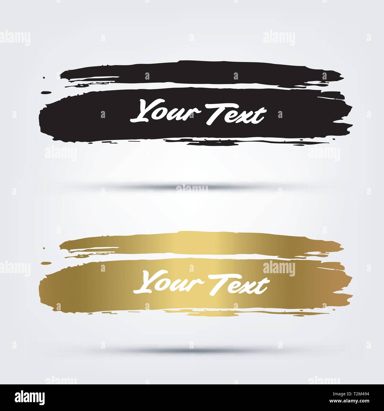 Nero e oro vernice con lo spazio di testo, illustrazione vettoriale Illustrazione Vettoriale