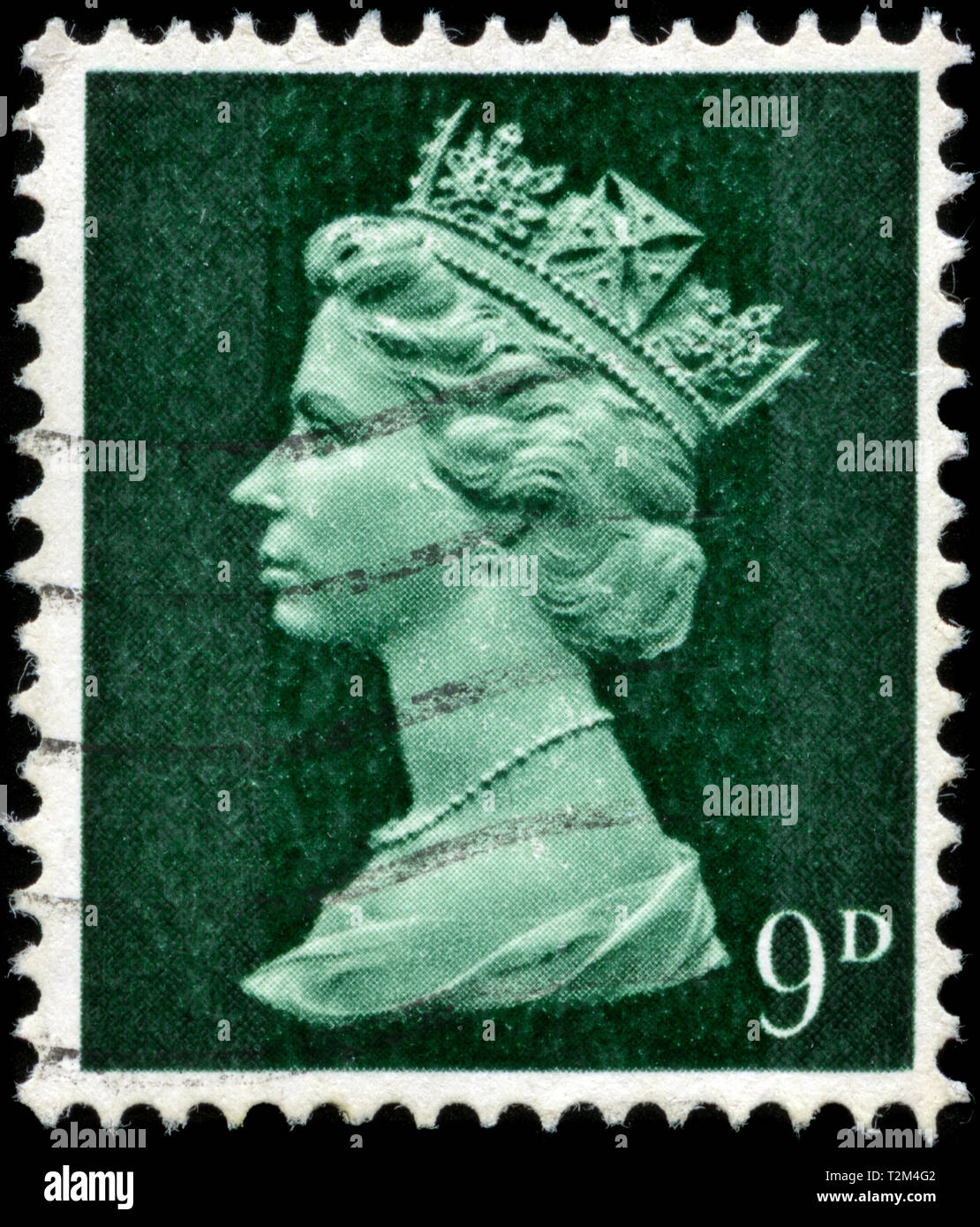 Francobollo da Regno Unito e Irlanda del Nord nel Queen Elizabeth II - Predecimal Machin serie emesse nel 1967 Foto Stock