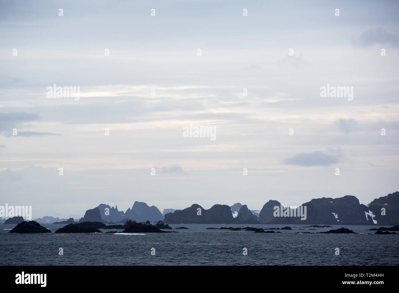 Paesaggio antartico vicino Yankee Harbour, Antartico peninsulare. Foto Stock
