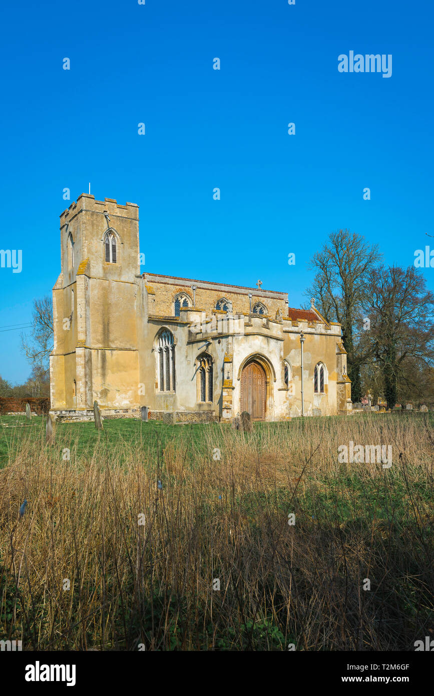 Chiesa Chelsworth, vista la medievale chiesa di Tutti i Santi nel villaggio di Chelsworth, Babergh distretto, Suffolk, Inghilterra, Regno Unito Foto Stock