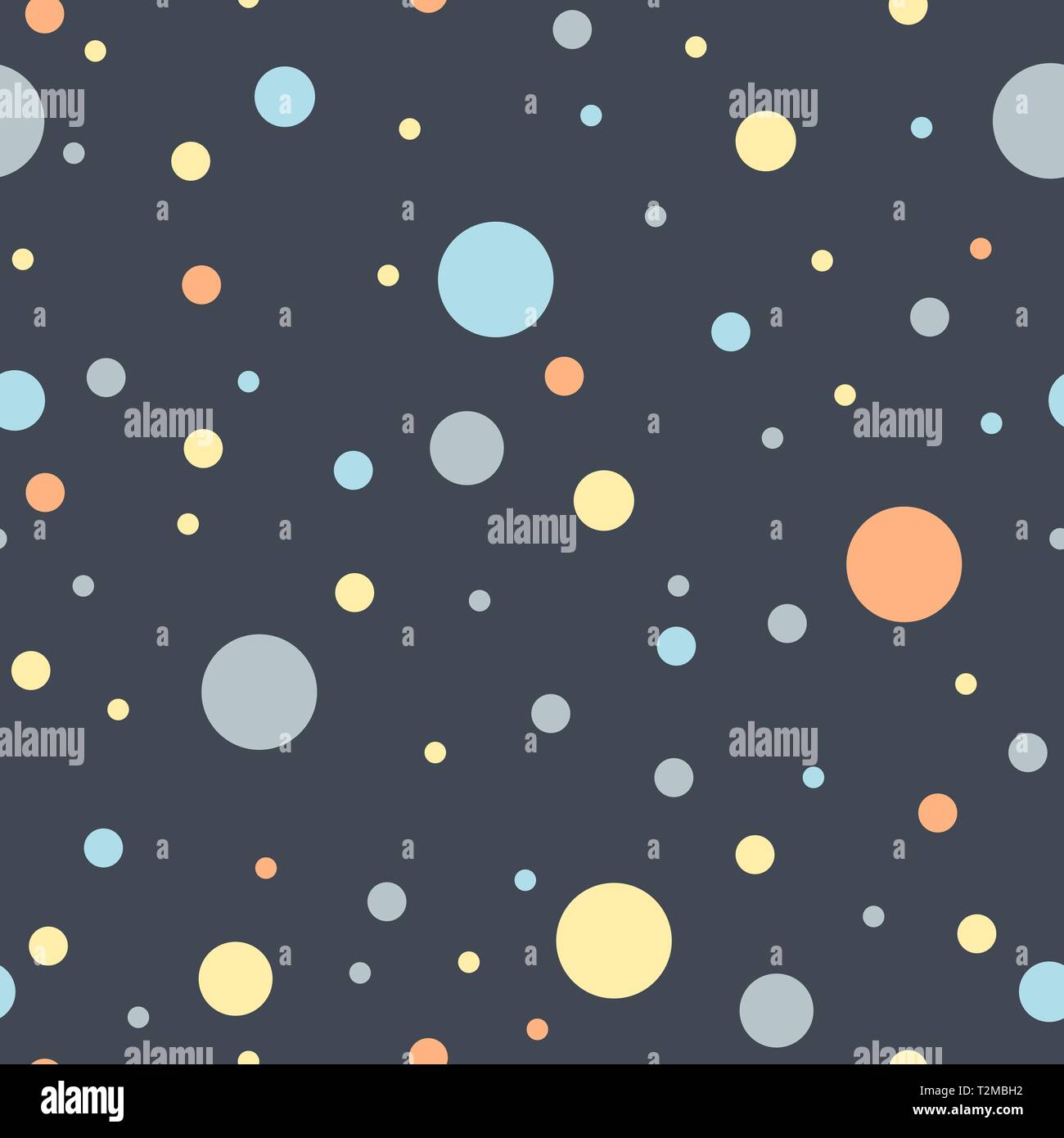 La Polka Dots seamless texture - vettore semplice sfondo. Illustrazione Vettoriale