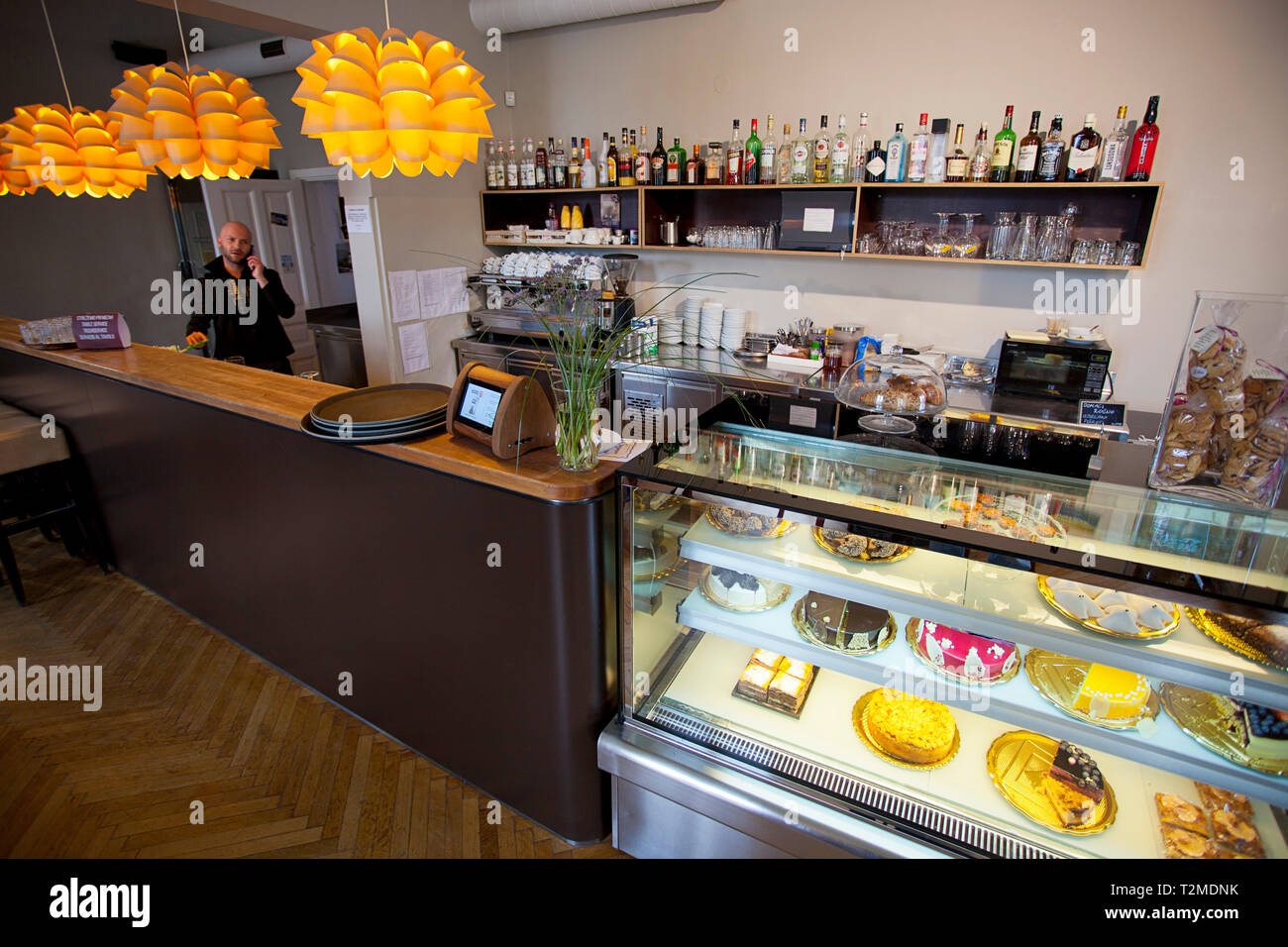 Coffee shop Mednarodni graficni likovni center Foto Stock