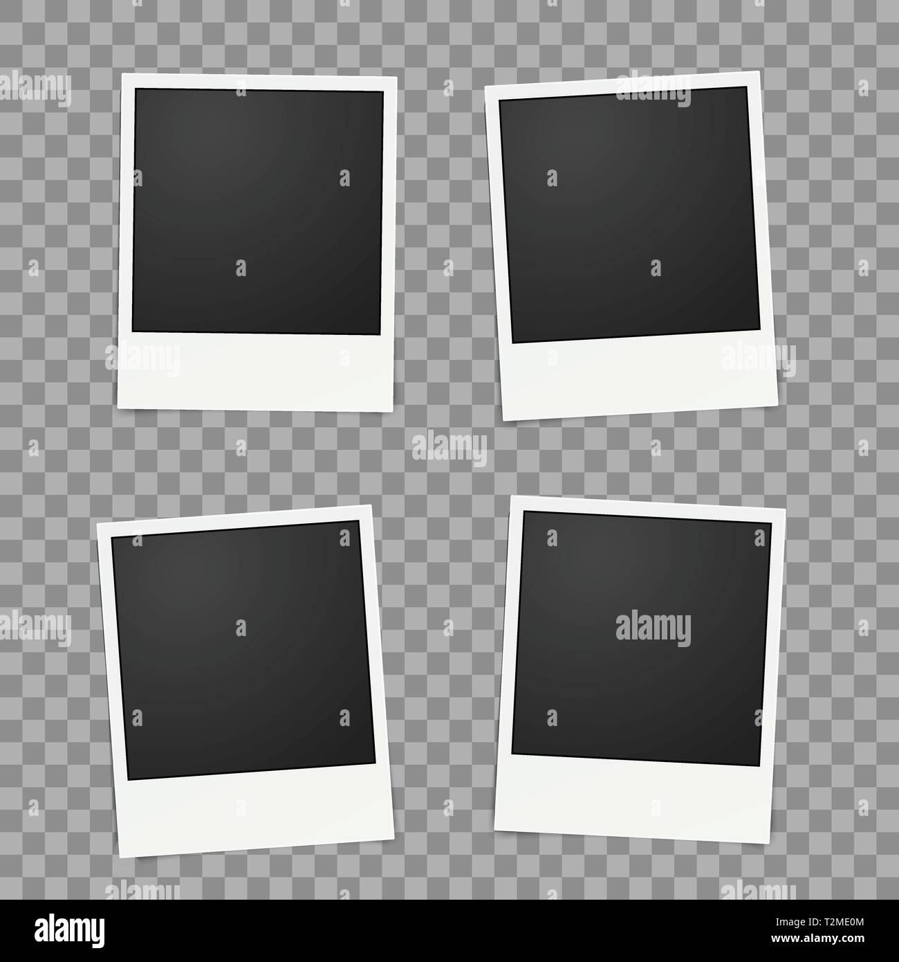 I modelli per la foto, Polaroid vettore telaio Illustrazione Vettoriale