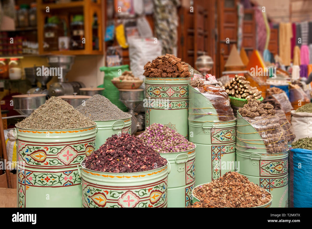 Diverse erbe e spezie Foto Stock