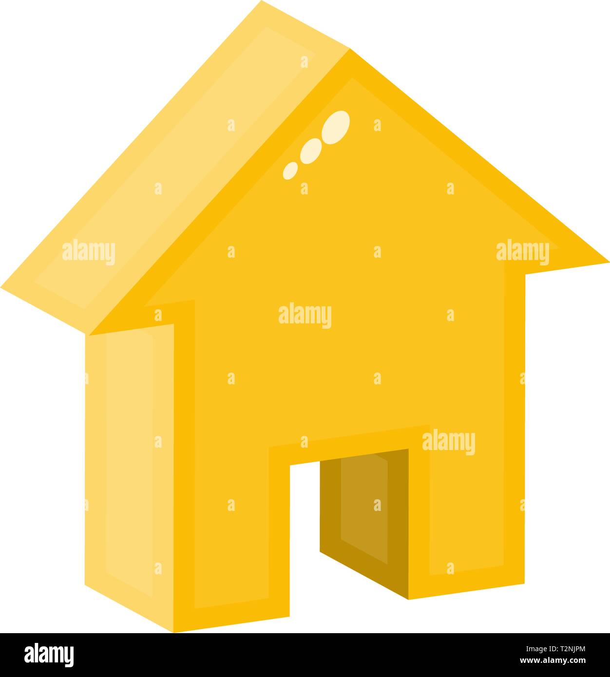 Casa appartamento isometrica icona Vettore, edificio simbolo, home illustrazione vettoriale Illustrazione Vettoriale