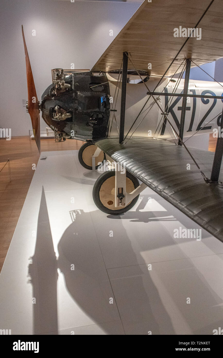 Un aereo al Rijksmuseum chiamato BAT F.K.23 Bantam era un British monomarca Seat fighter biplano prodotta da British antenna. Amsterdam, Paesi Foto Stock
