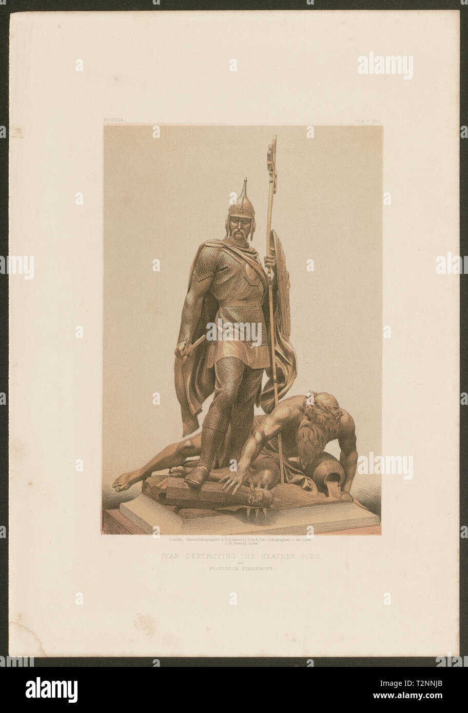 Esposizione internazionale. Ivan distruggendo divinità pagane. Il prof. Pimenhoff 1862 Foto Stock