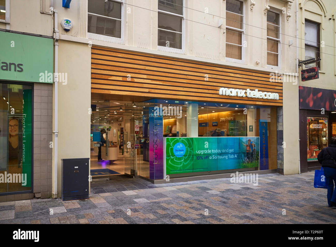 Manx Telecom negozio di vendita al dettaglio in Strand Street, Douglas,  Isola di Man Foto stock - Alamy