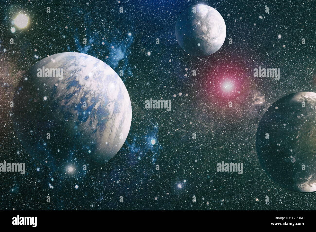 Piccola parte di un infinito campo stella di spazio nell'universo. "Elementi di questa immagine fornita dalla NASA". Foto Stock