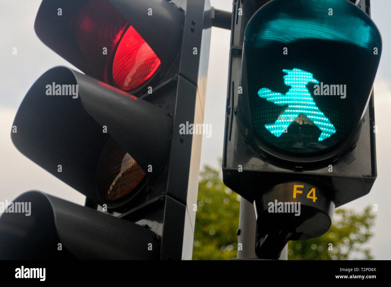 Ampelmännchen, Berlino, Germania Foto Stock