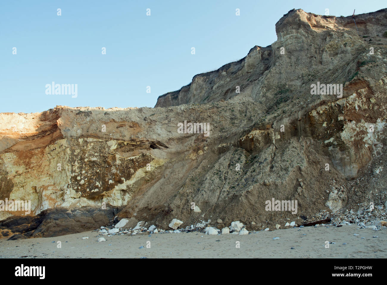 Le scogliere tra Est e West Runton, Norfolk, Regno Unito Foto Stock