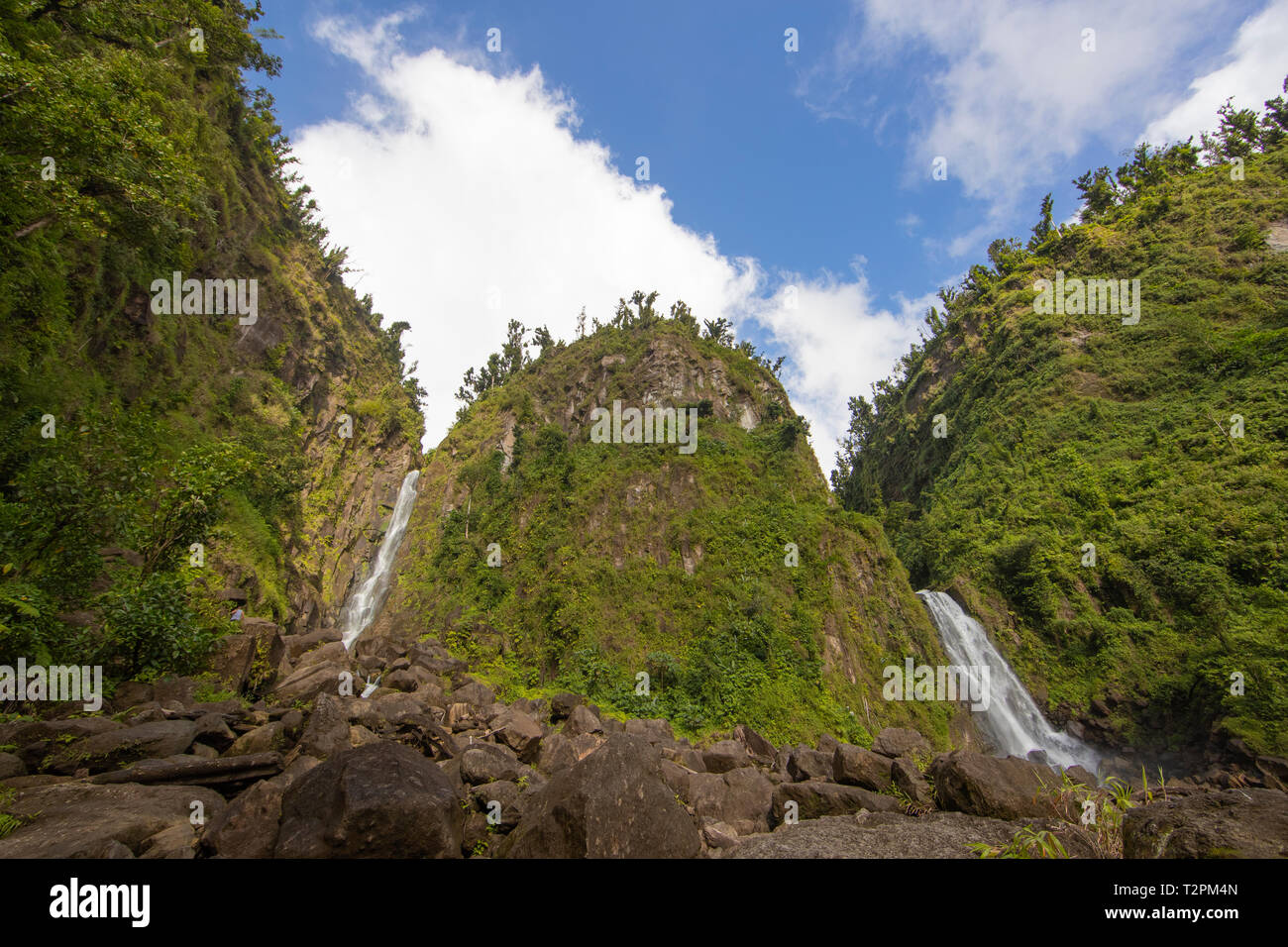 Trafalgar Falls, Dominica, West Indies, dei Caraibi Foto Stock