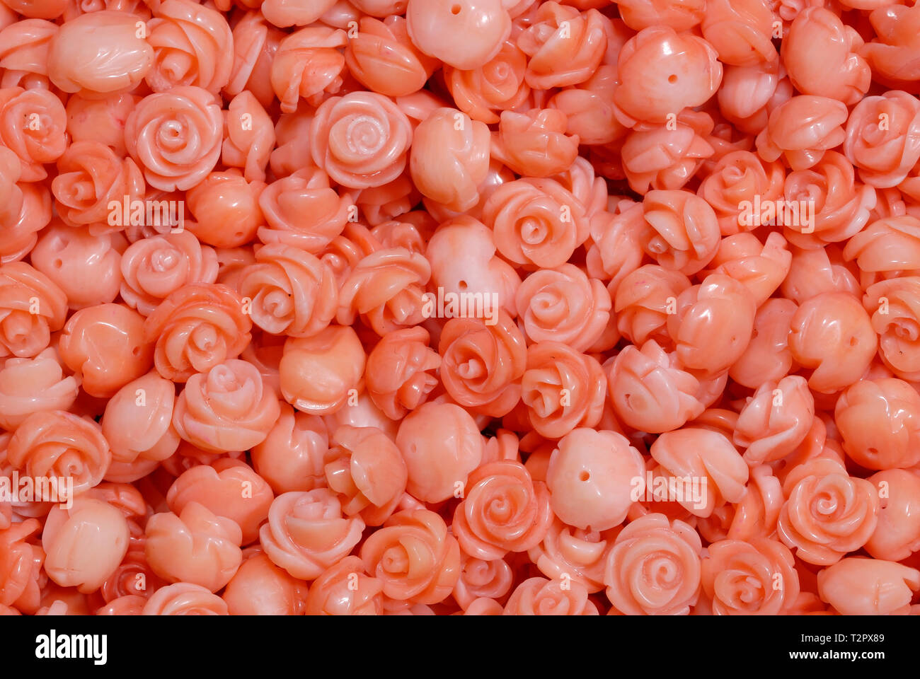 Texture, naturale e rosa corallo rosso Foto Stock