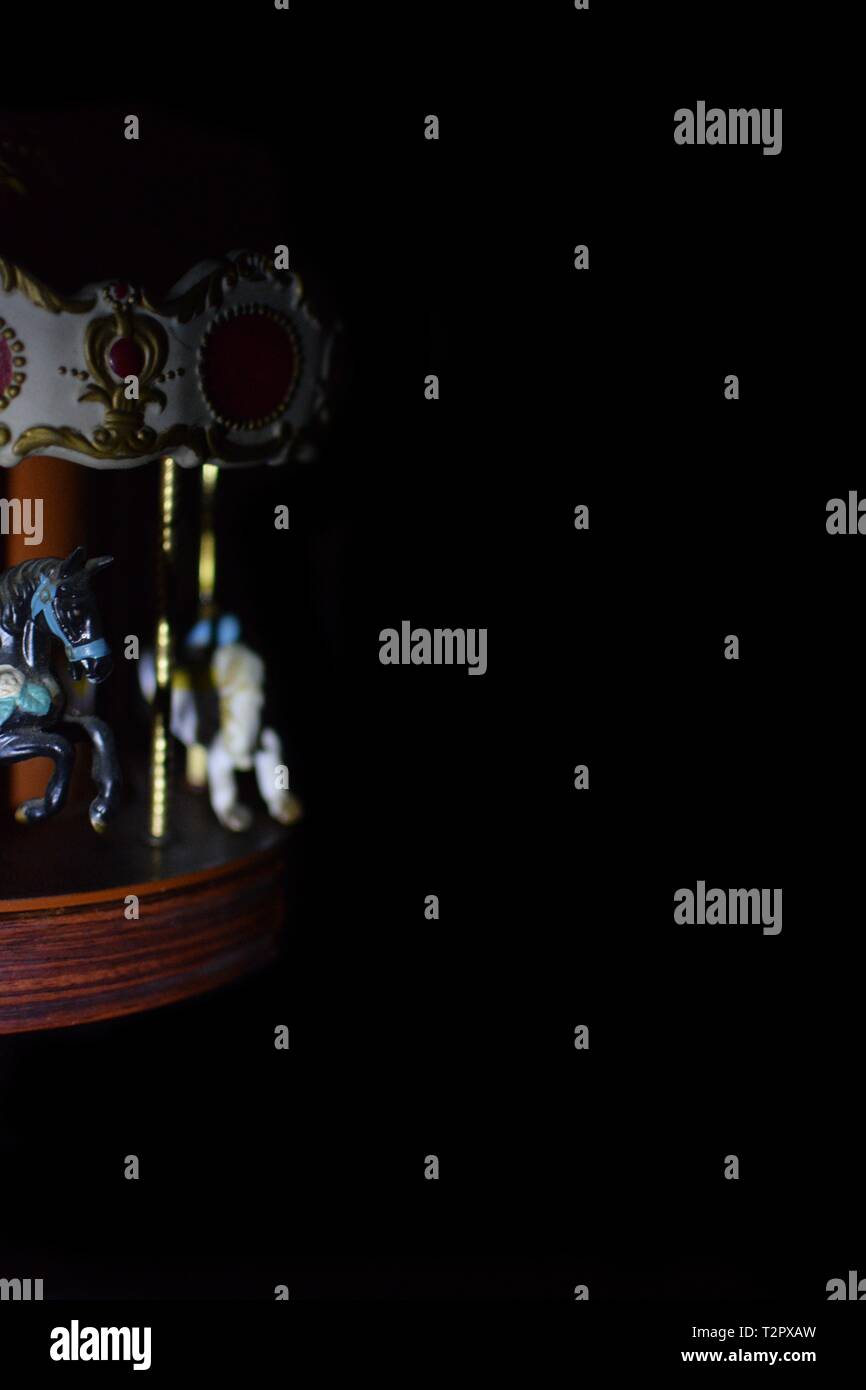 Vecchio merry-go-round toy Foto Stock