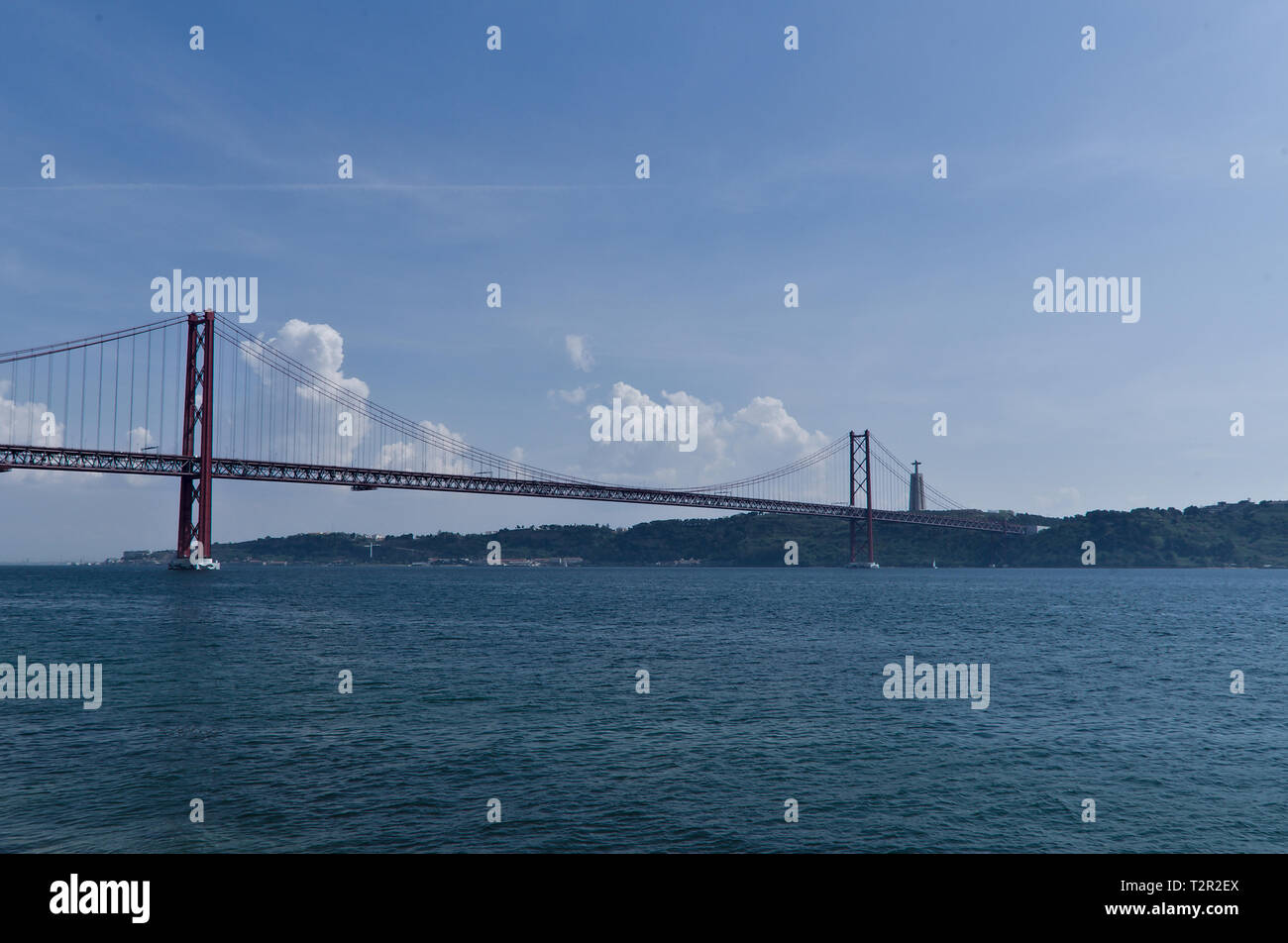 Ponte de 25 Abril, Lisbona, Portogallo. Foto Stock