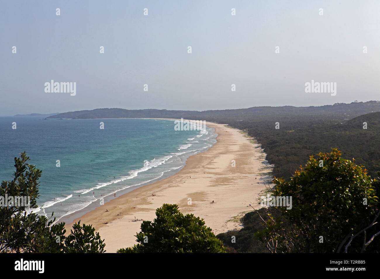 Visitare l'Australia. Viste e sunrise scenic dell Australia. Byron Bay è situato nel Nuovo Galles del Sud ed è il punto piu' orientale dell'Australia. Foto Stock