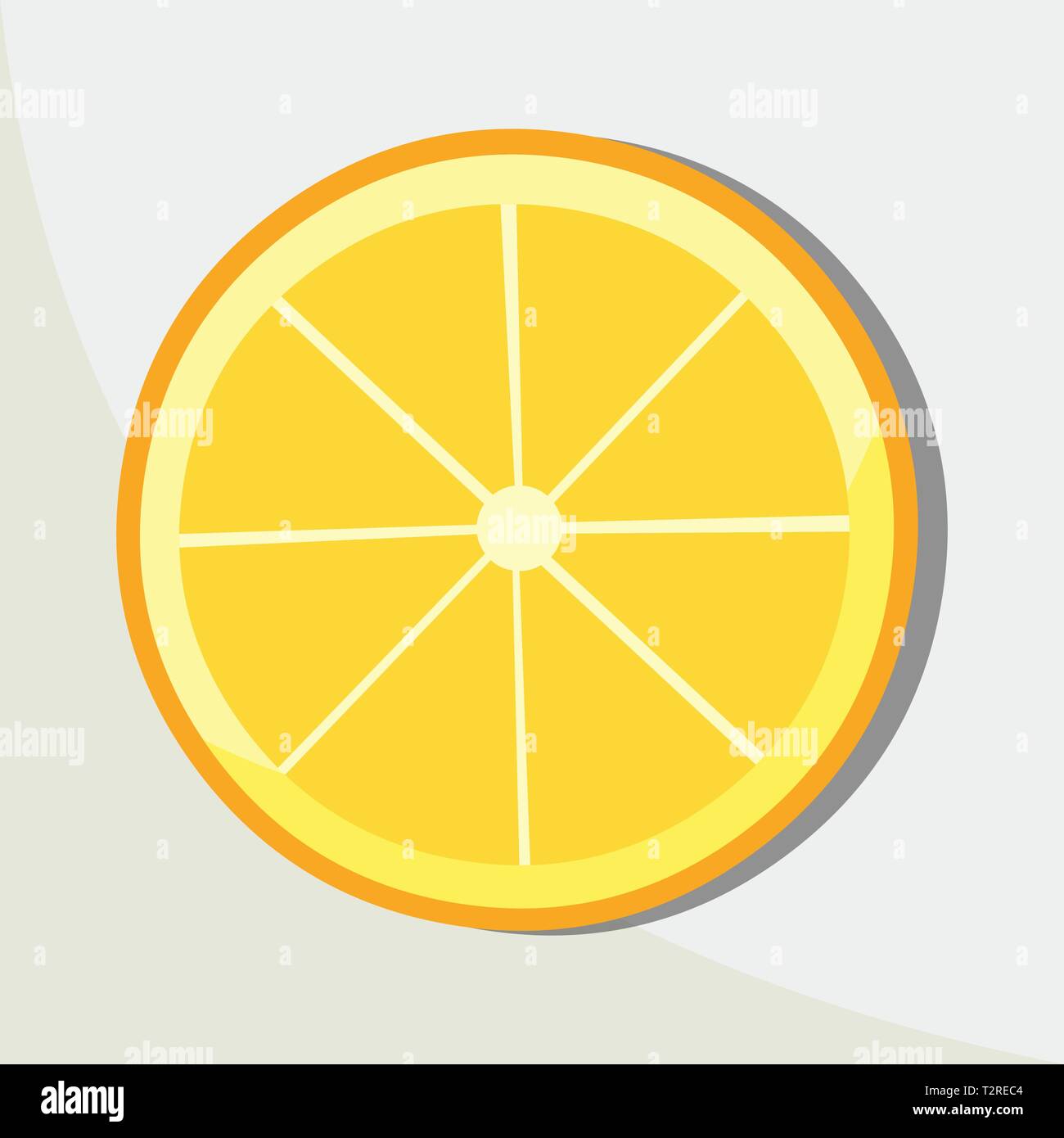 Fetta di limone icona vettore illustrazione Illustrazione Vettoriale