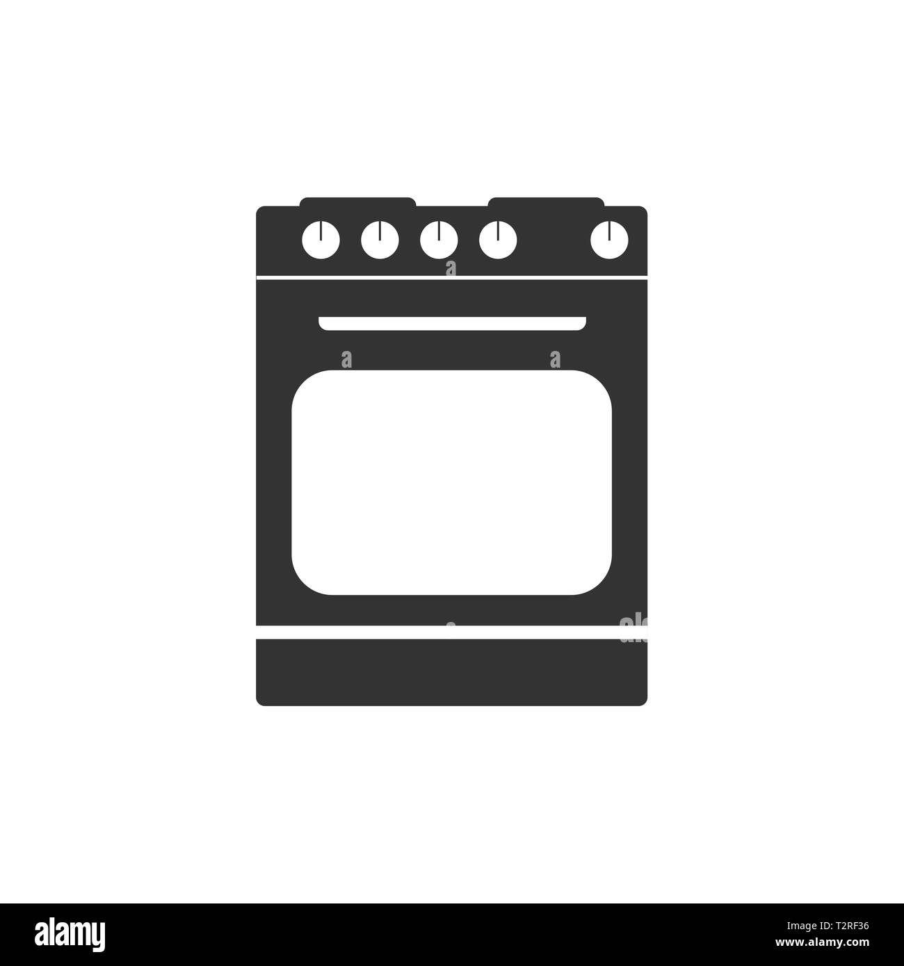 Illustrazione Vettoriale, design piatto. Fornello da cucina icona Illustrazione Vettoriale