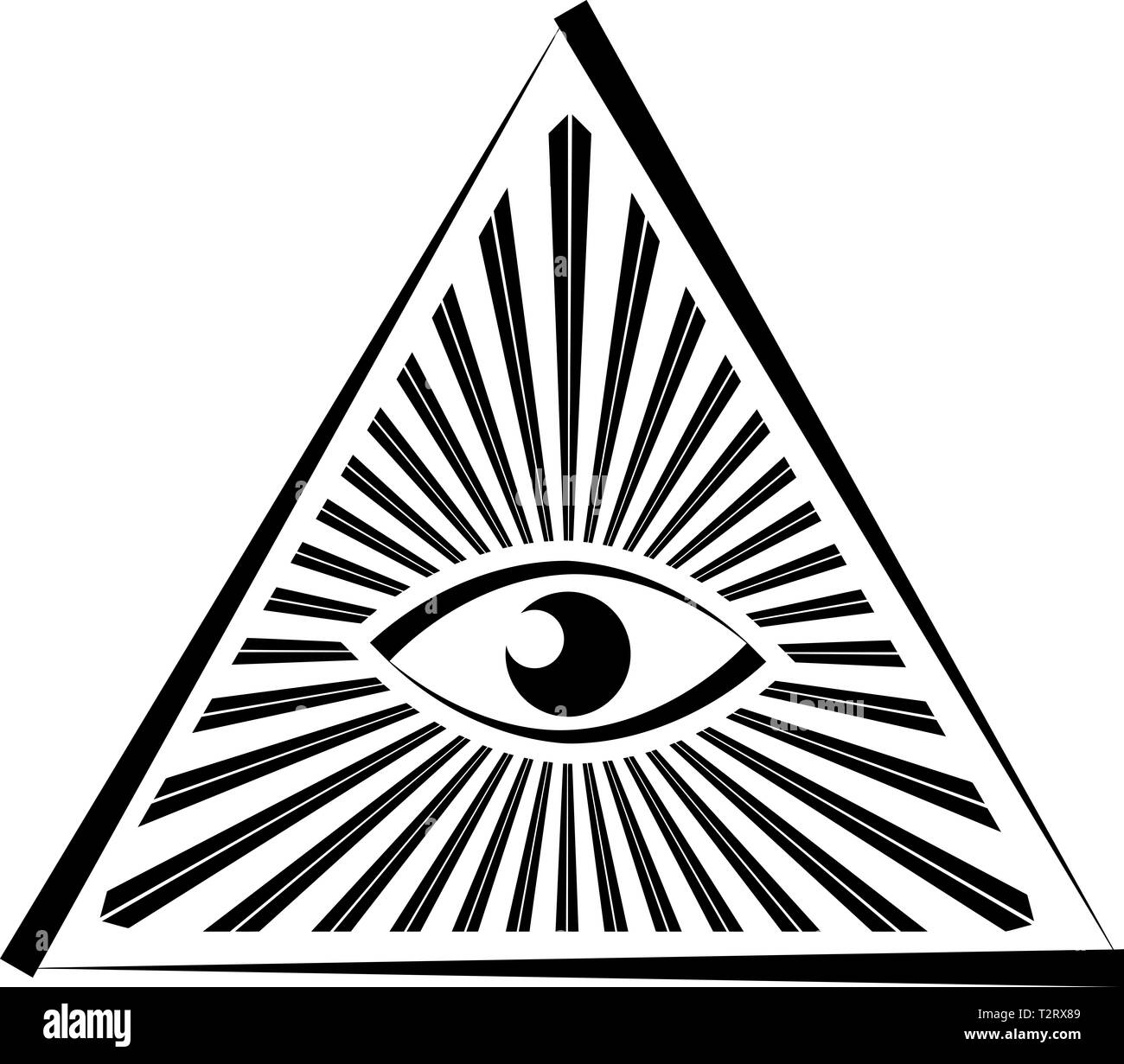 Occhio della provvidenza illuminati occultismo massoneria triangolo vedendo  tutti illustrazione Foto stock - Alamy