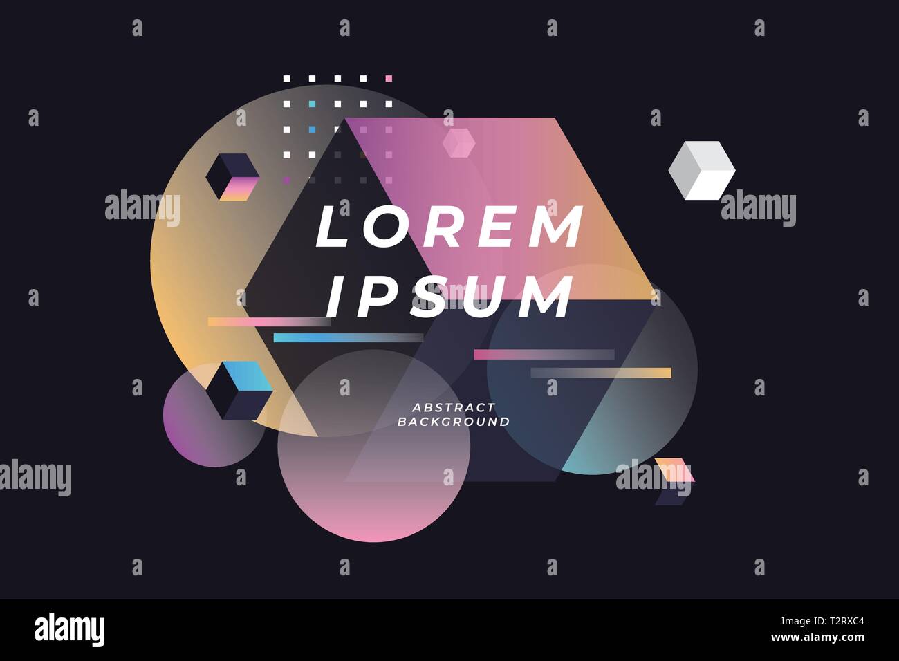 Abstract composizione geometrica sfondo con posto per il testo. Illustrazione Vettoriale