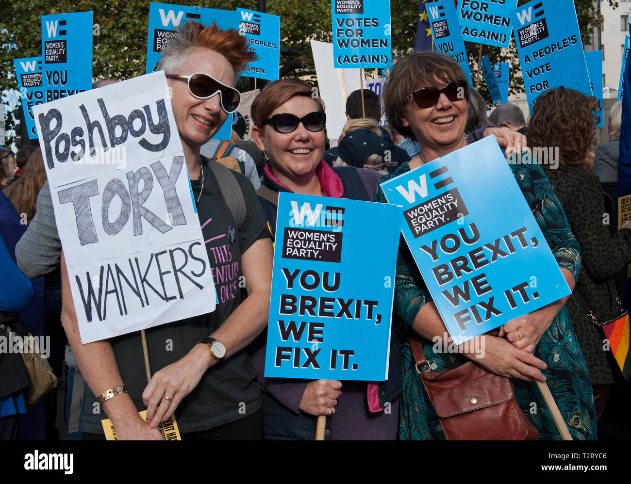 Londra, Inghilterra. 20 ottobre, 2018. Persone di marzo per Brexit votazione. © Karl Nash/Alamy Live News. Foto Stock